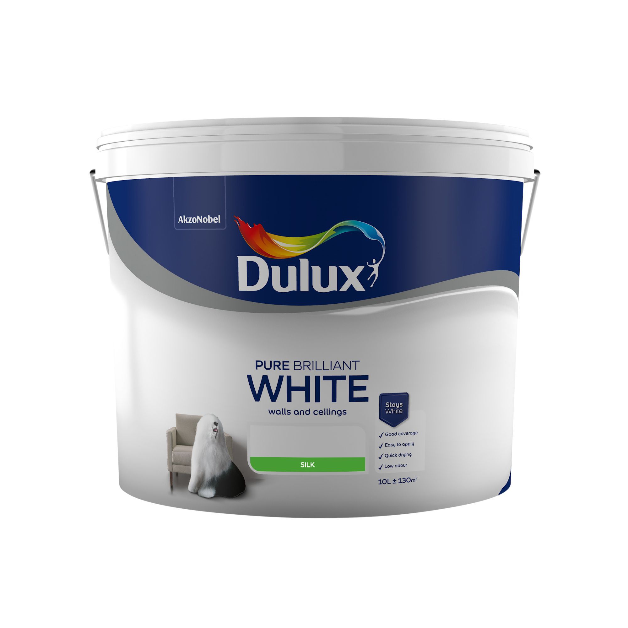 Dulux Pure Brilliant White - Matt Emulsion Paint - 5L