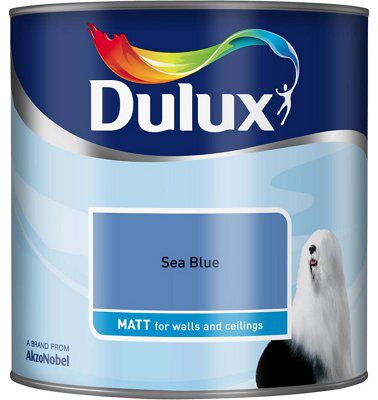 Dulux Sea blue Matt Emulsion paint, 2.5L
