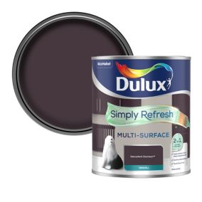 Dulux Simply Refresh Multi-surface Decadent Damson Eggshell Emulsion paint, 750ml