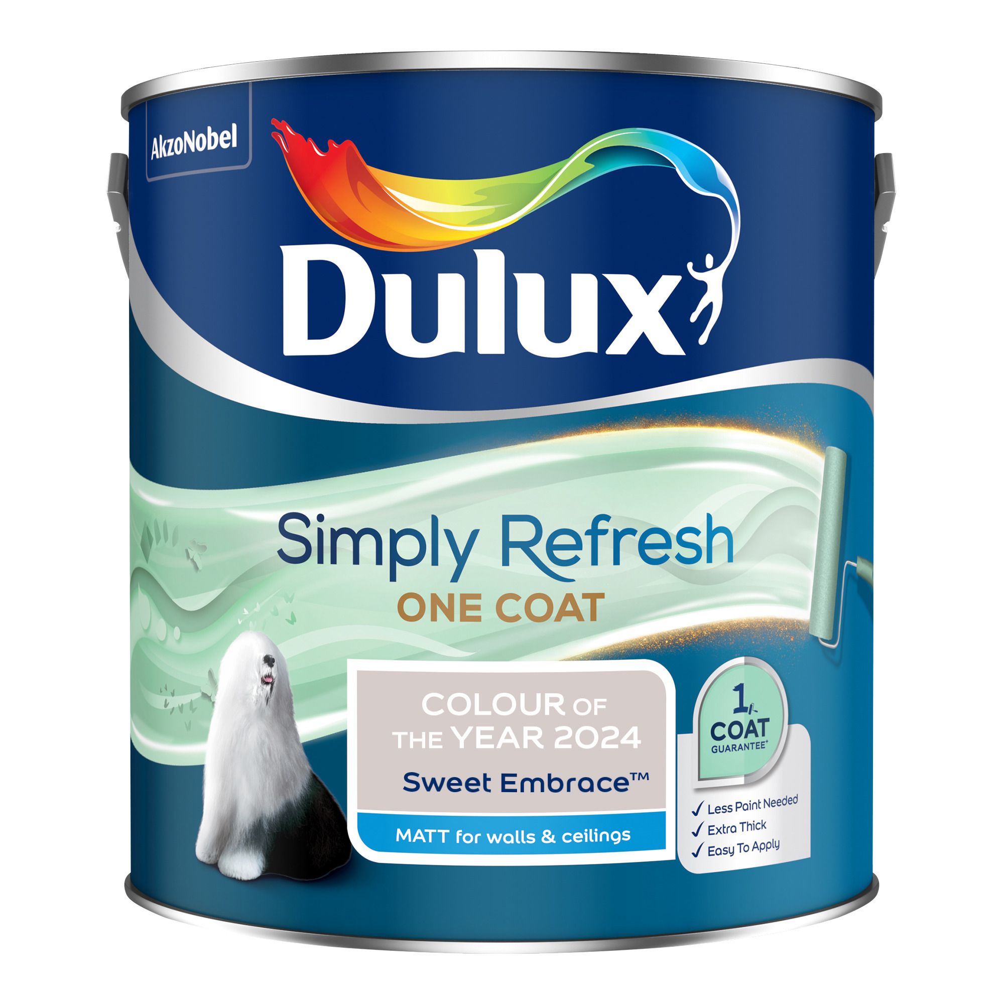 Dulux Simply Refresh Sweet Embrace Vinyl matt Emulsion paint, 2.5L