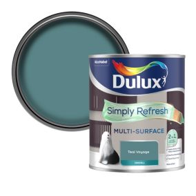 Dulux Simply Refresh Teal Voyage Eggshell Multi-surface Emulsion paint, 750ml