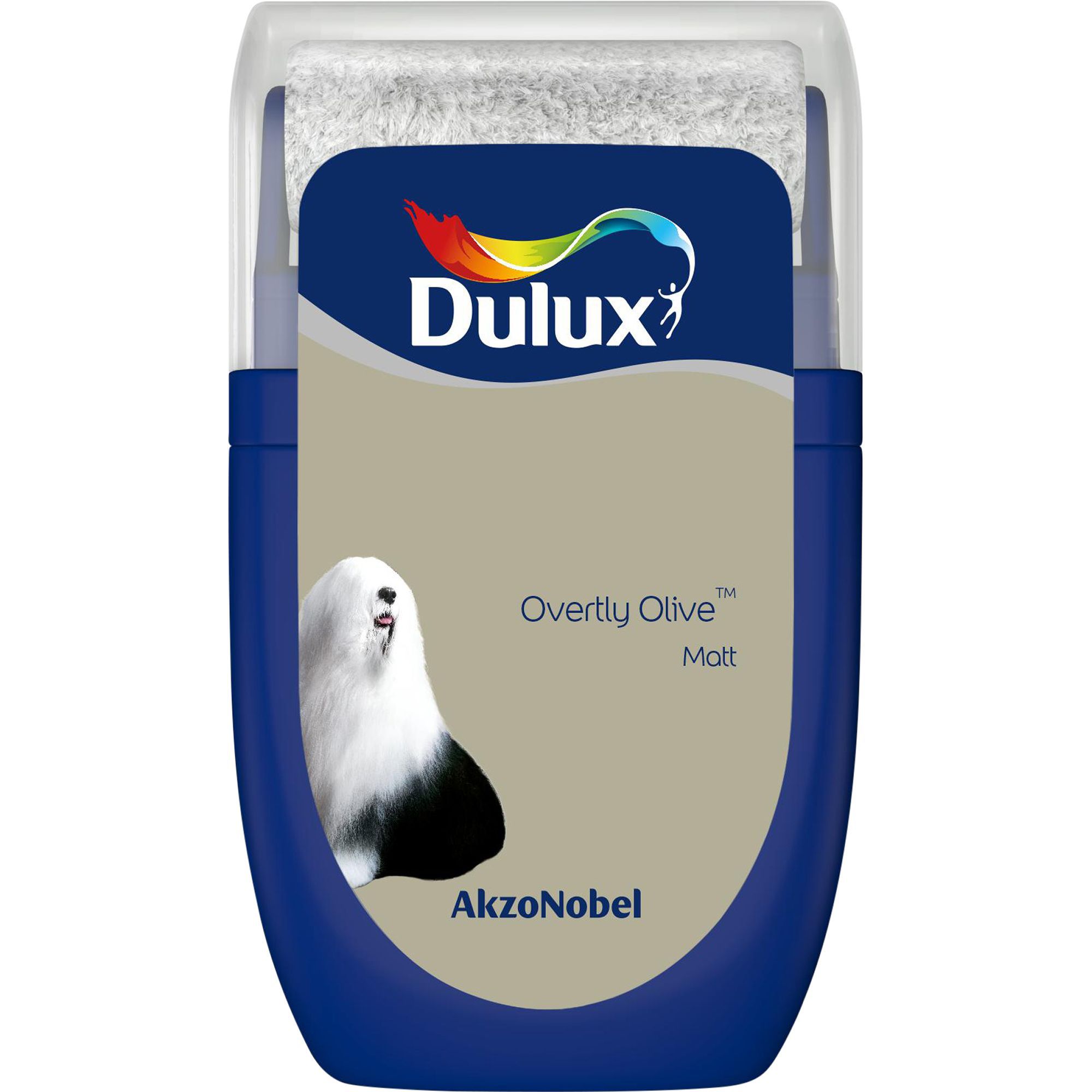Dulux Standard Overtly olive Matt Emulsion paint, 30ml Tester pot