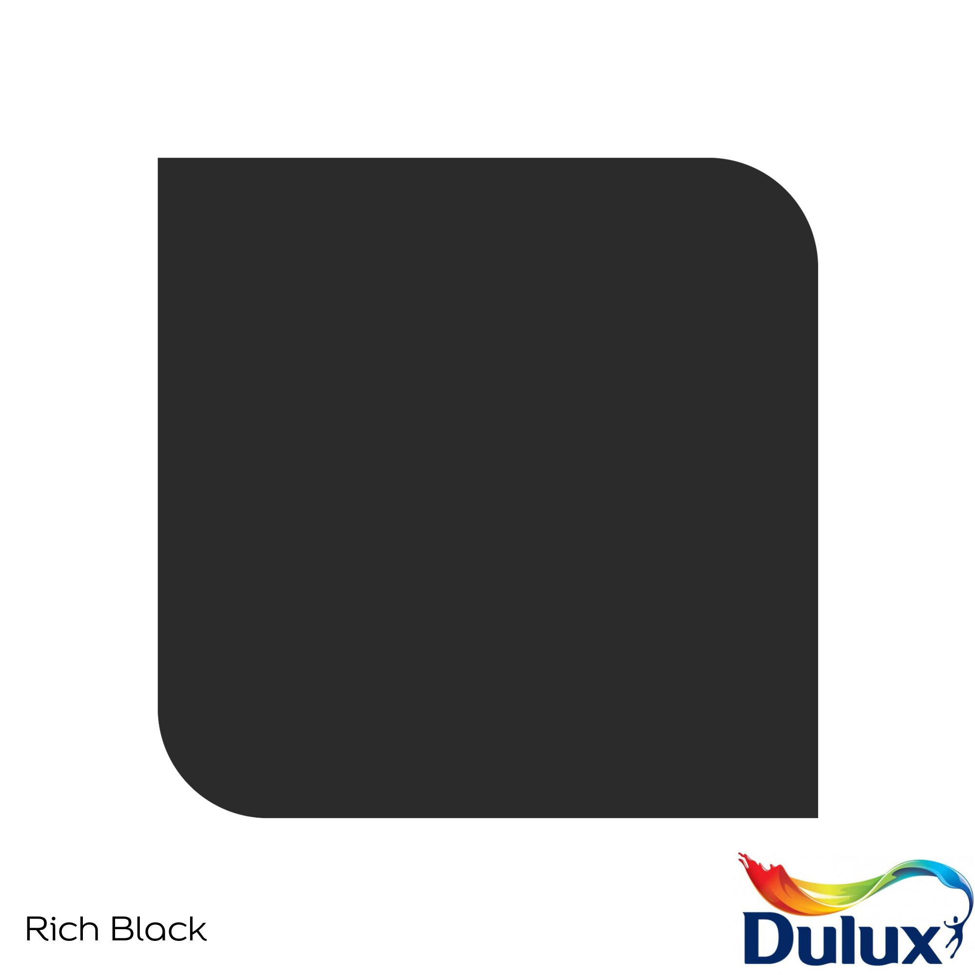 Dulux Standard Rich black Matt Emulsion paint, 30ml Tester pot