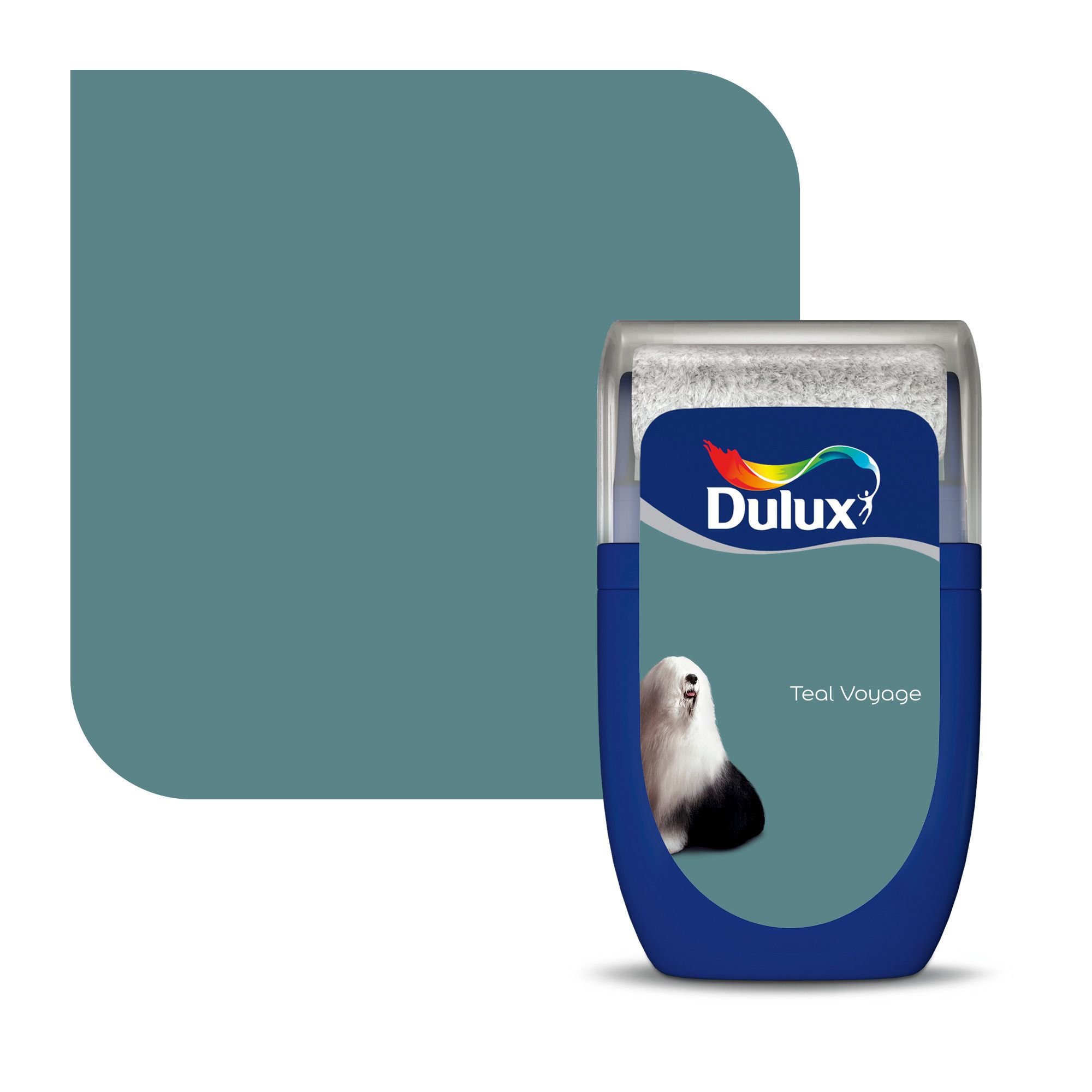 Dulux Teal Voyage Matt Wall & ceiling Emulsion paint, 30ml Tester pot