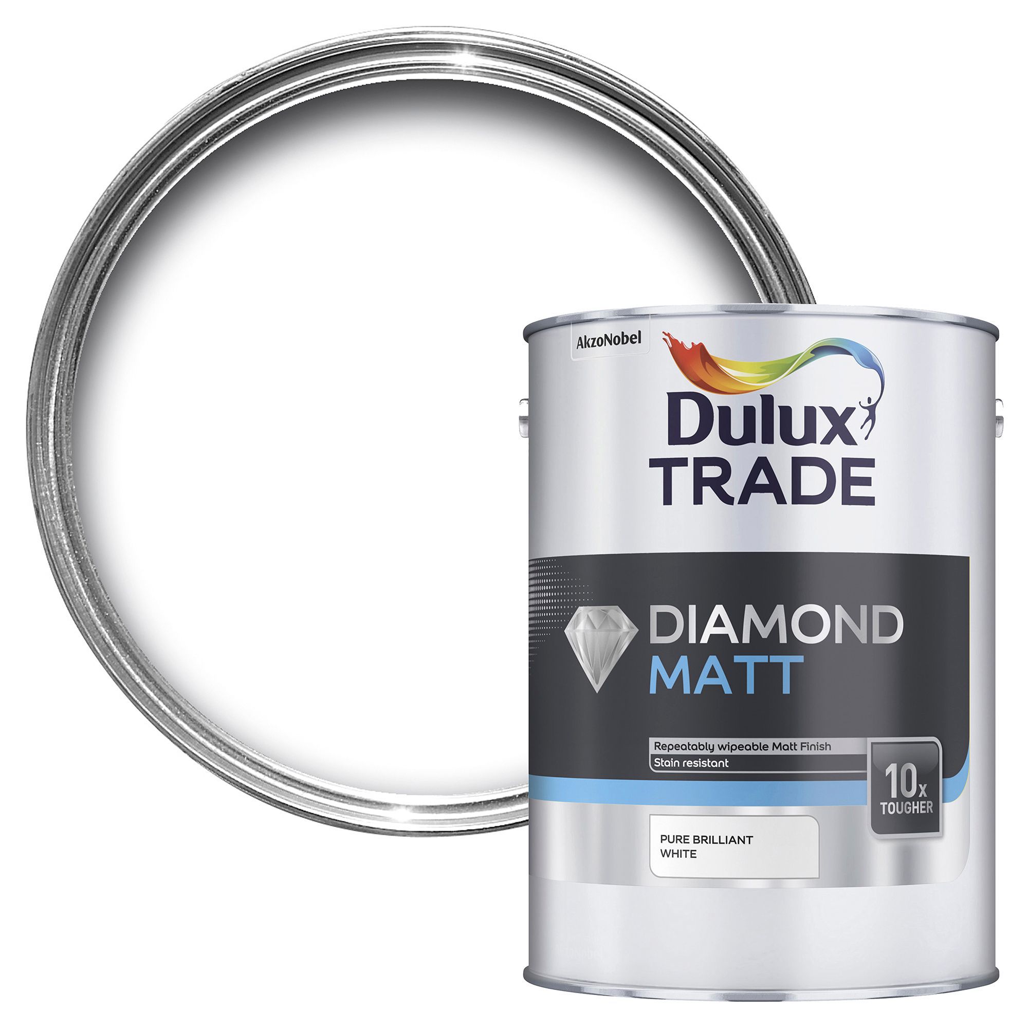 Dulux Pure brilliant white Satinwood Metal & wood paint, 2.5L