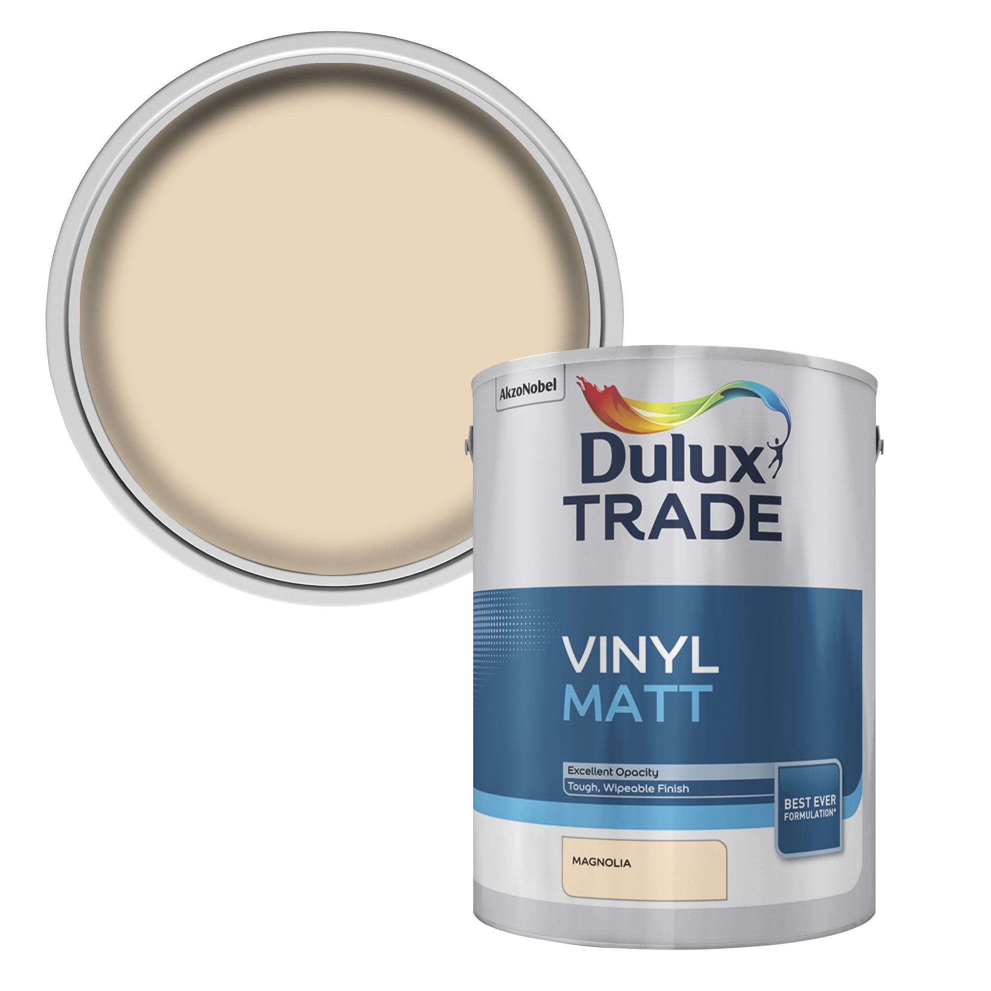 Dulux Trade Magnolia Matt Emulsion paint, 5L Tradepoint