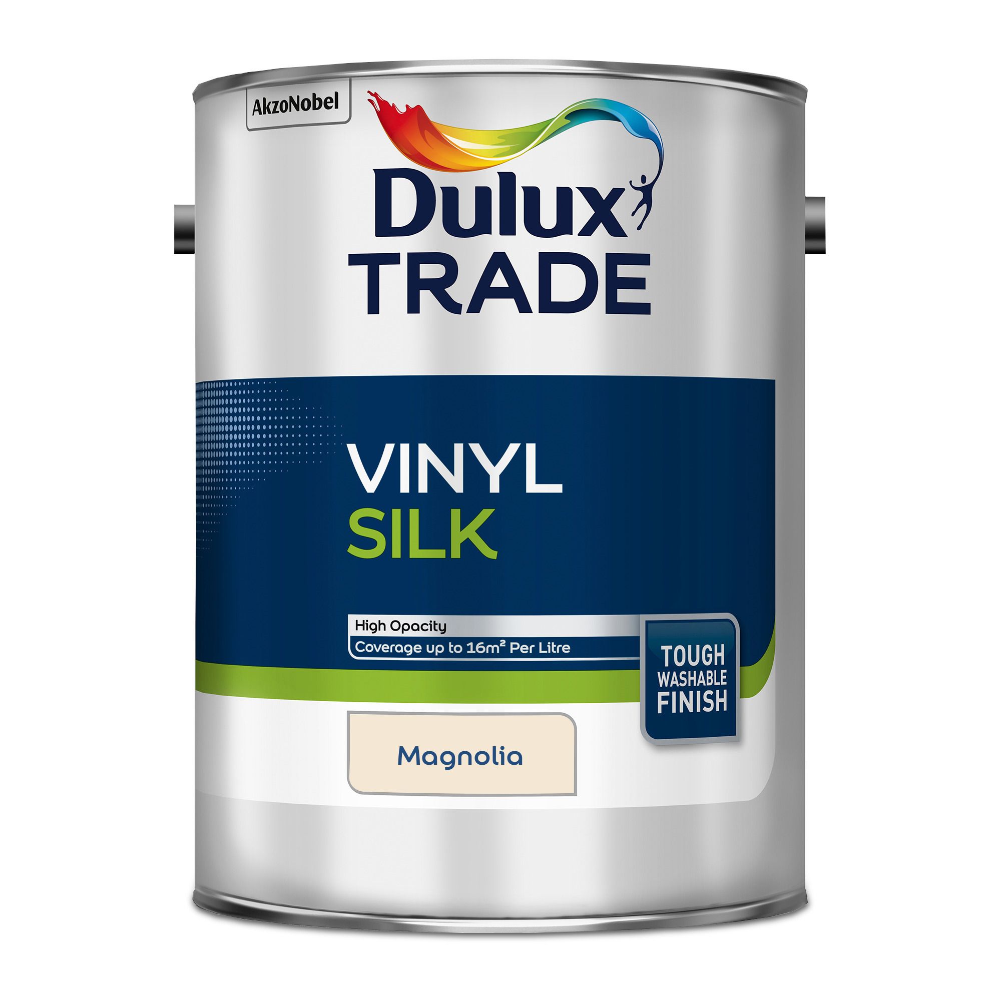 Dulux Trade Magnolia Silk Emulsion paint, 5L