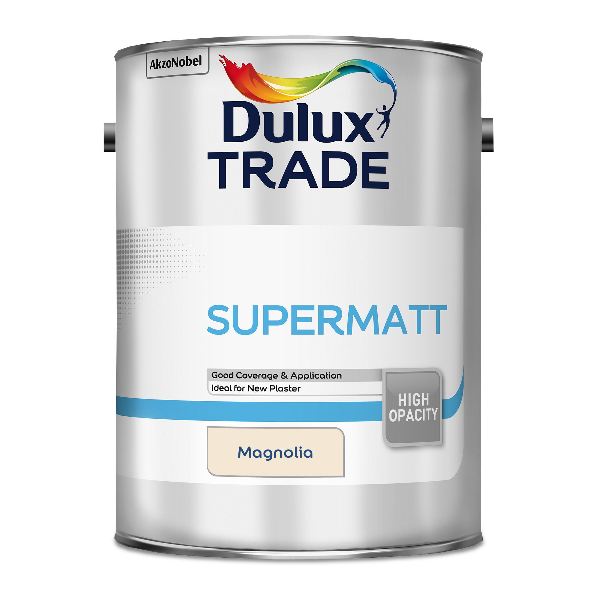 Dulux Trade Magnolia Super matt Emulsion paint, 5L