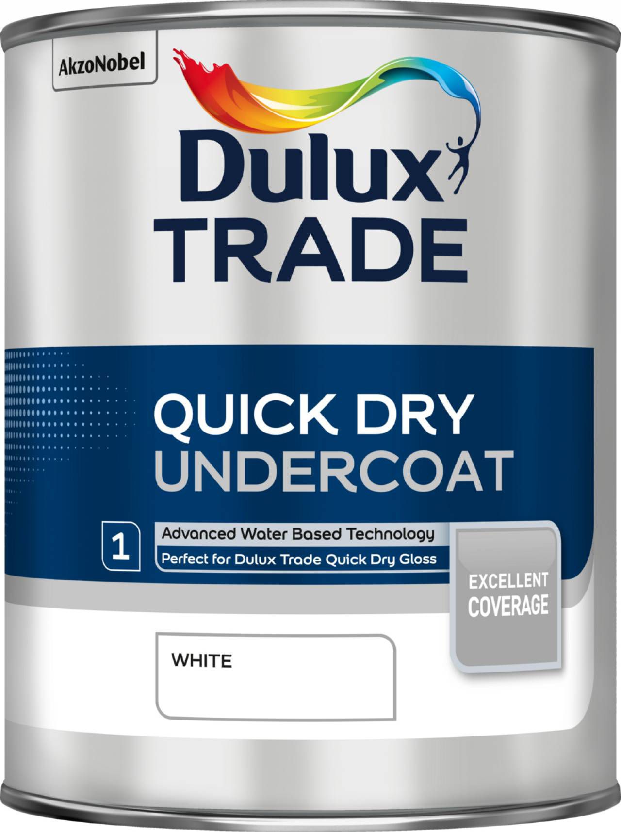 Dulux Trade Quick Dry White Metal & wood Undercoat, 1L