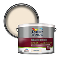 Dulux Trade Weathershield Magnolia Smooth Masonry paint, 10L