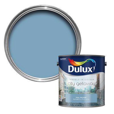 Dulux Travels in colour Teal façade blue Flat matt Emulsion paint, 2.5L