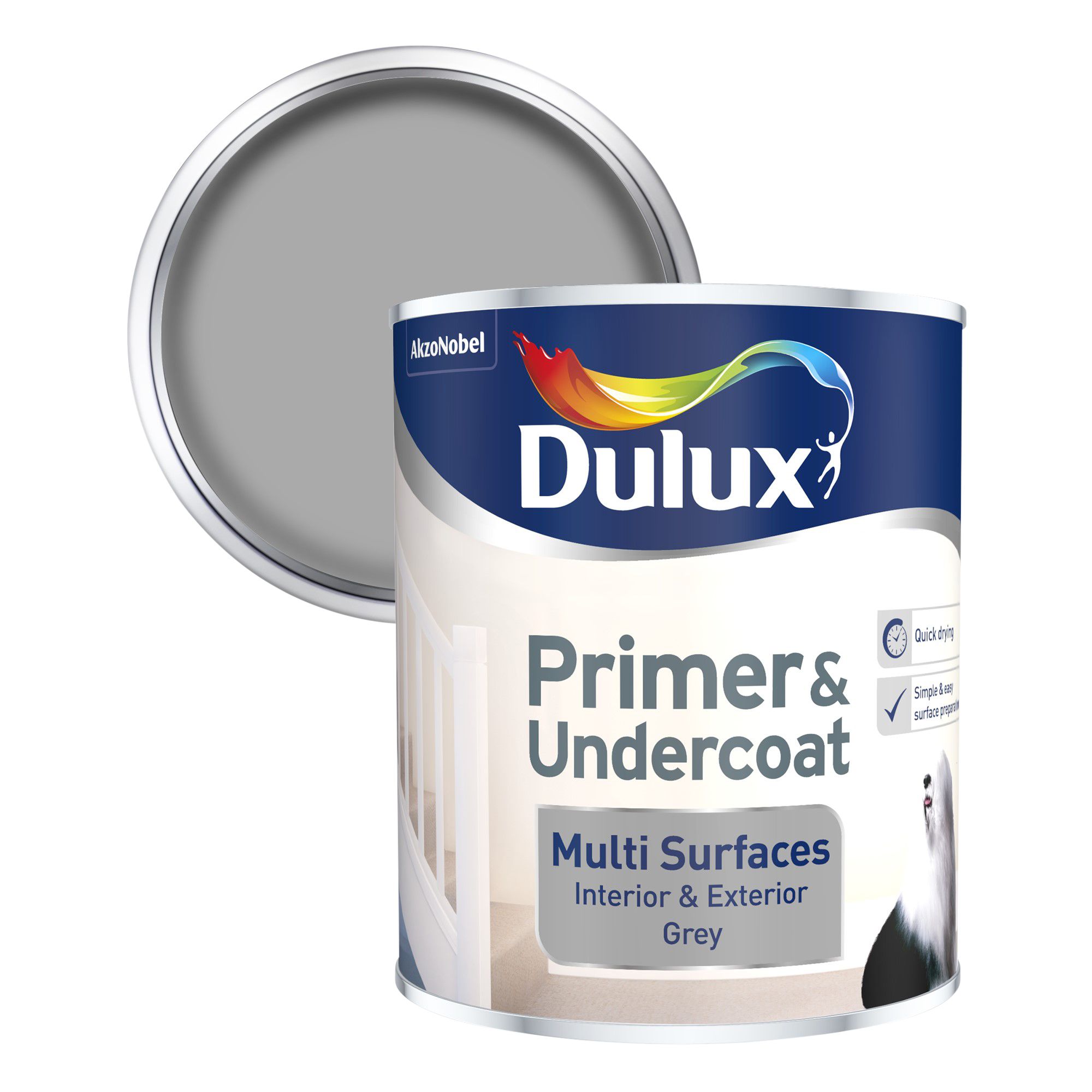 Dulux Universal Grey Multisurface Primer & undercoat, 750ml Tradepoint
