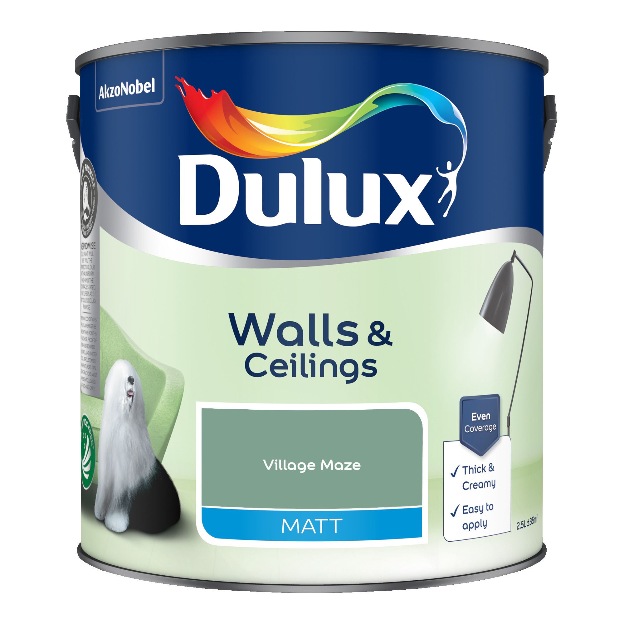 Dulux Village Maze Matt Wall & ceiling Emulsion paint, 2.5L