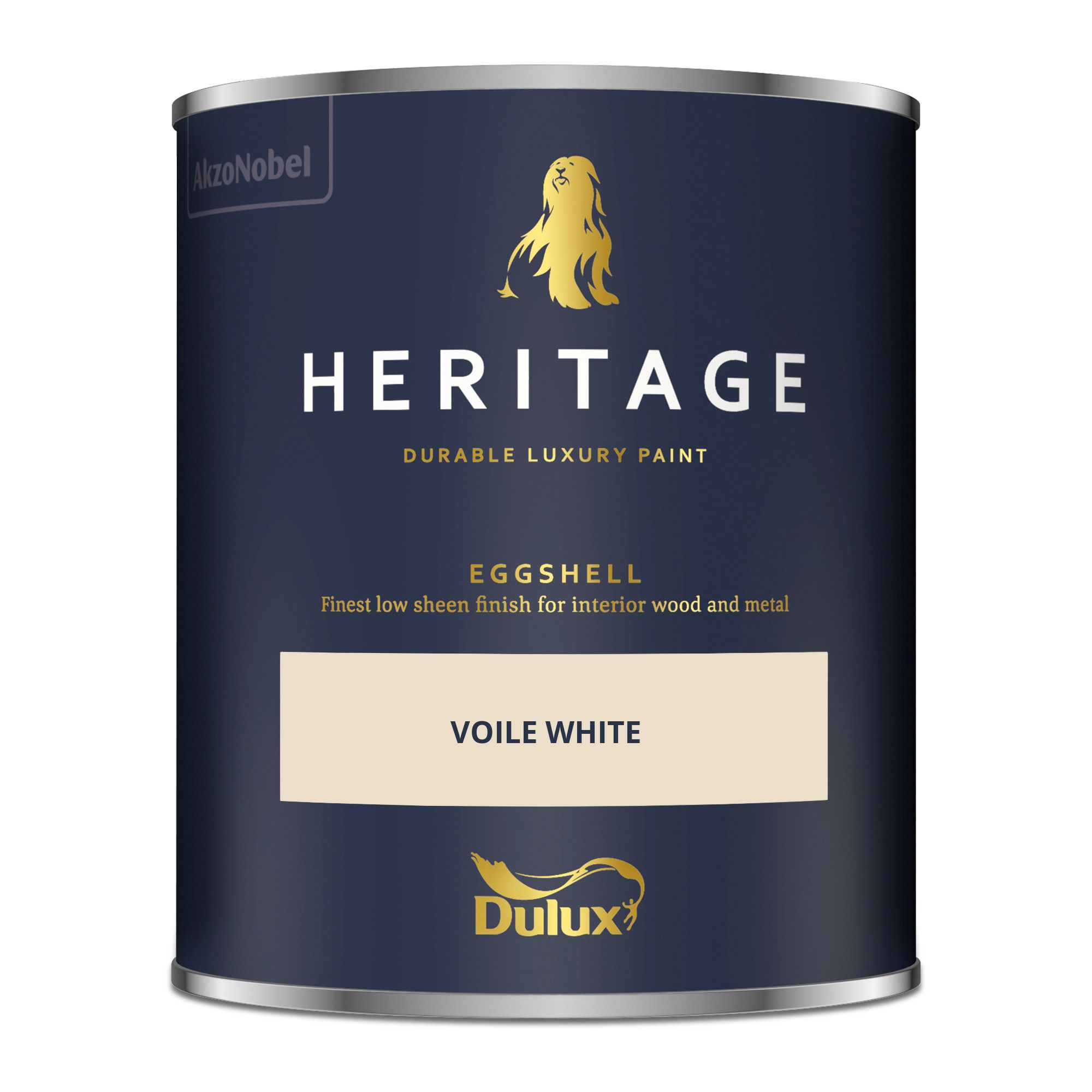 Dulux Vinyl Matt Voile White Eggshell Multi-surface Wall paint, 750ml