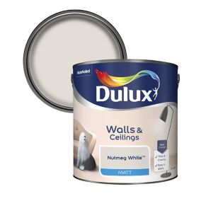 Dulux Walls & ceilings Nutmeg white Matt Emulsion paint, 2.5L