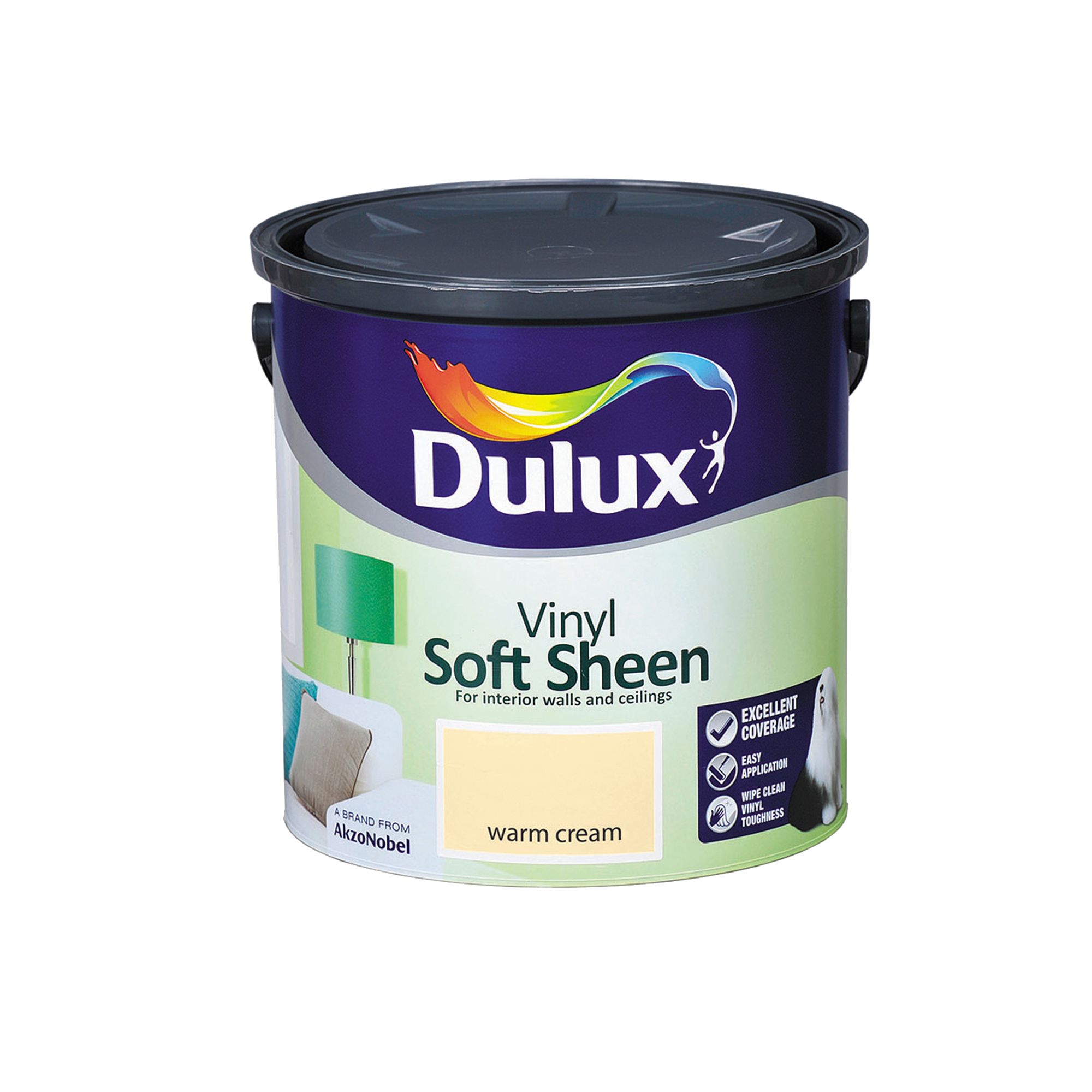 Dulux Warm cream Soft sheen Emulsion paint, 2.5L