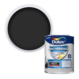 Dulux Weathershield Black Gloss Metal & wood paint, 0.75L