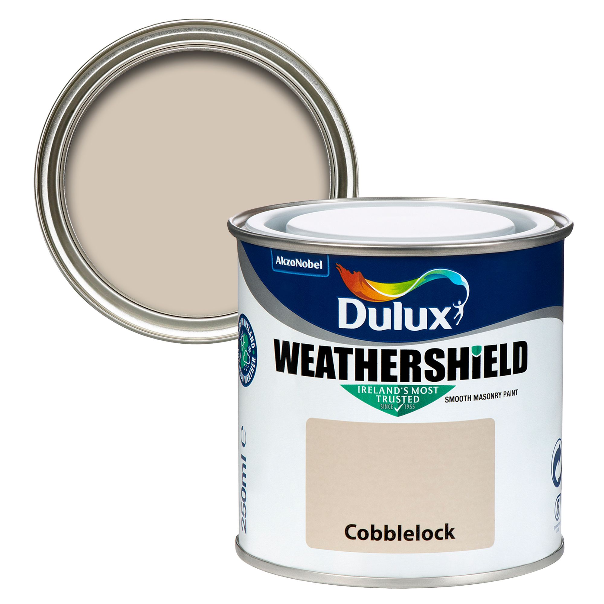 Dulux Weathershield Cobblelock Smooth Super matt Masonry paint, 250ml