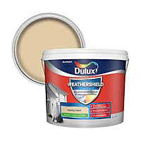Dulux Weathershield County cream Smooth Matt Masonry paint, 10L