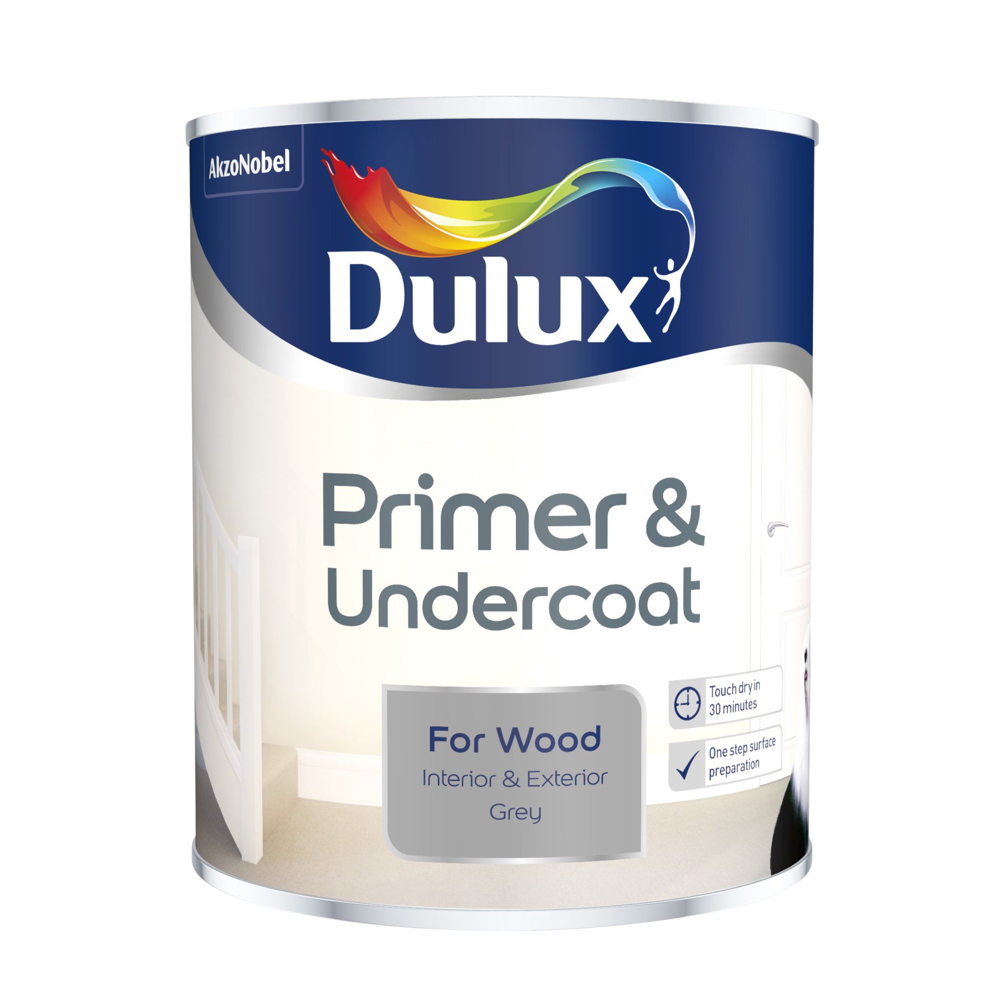 Dulux Wood Grey Wood Primer & undercoat, 750ml