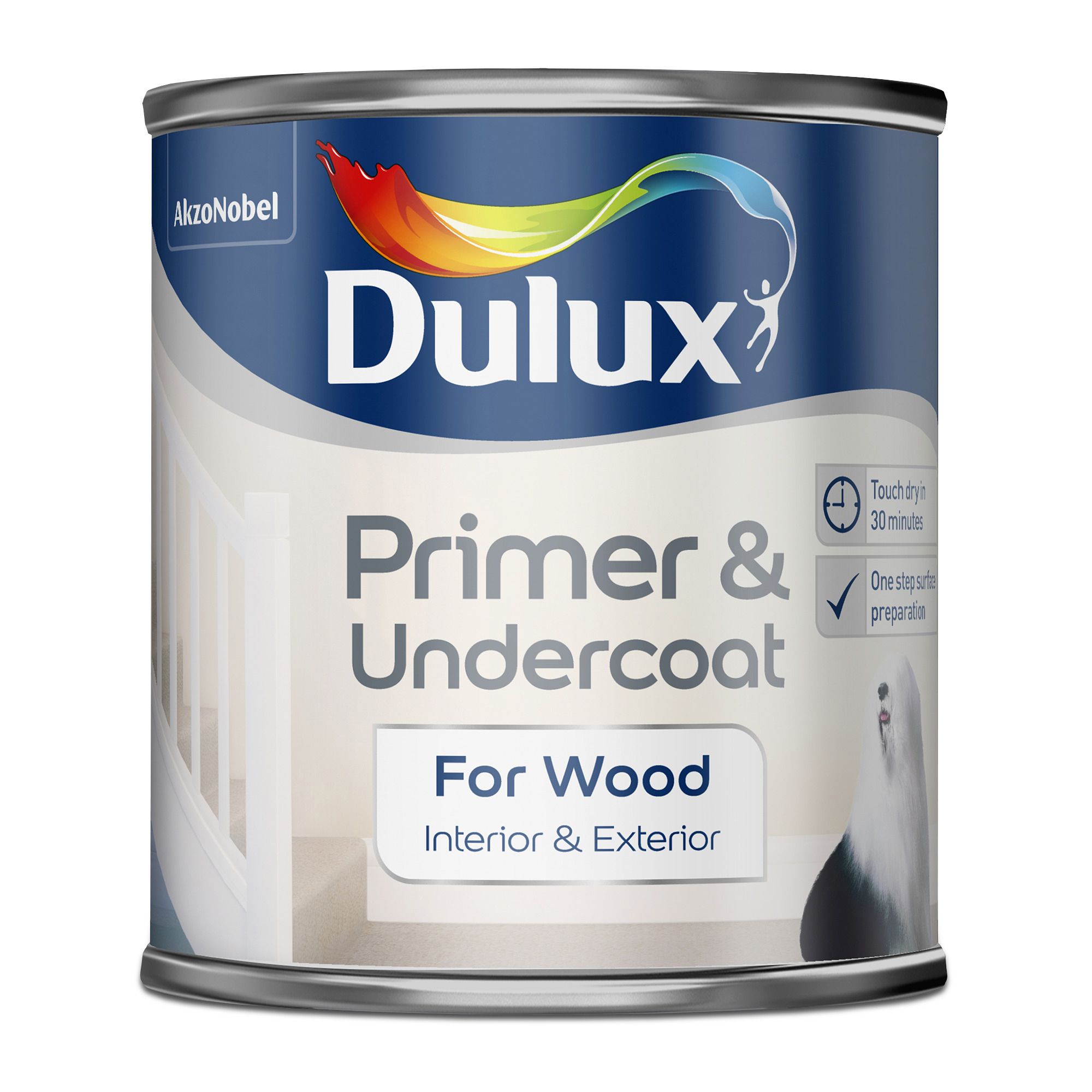 Dulux Wood White Wood Primer & undercoat, 250ml