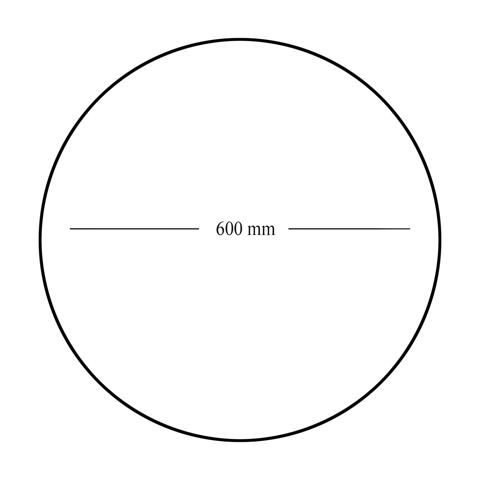Dunnet Round Wall-mounted Bathroom Mirror (H)60cm (W)60cm