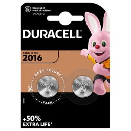 Duracell Non-rechargeable CR2016 Battery, Pack of 2