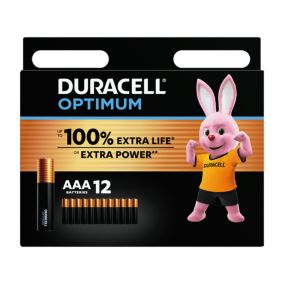 Duracell Optimum 1.5V AAA Batteries, Pack of 12