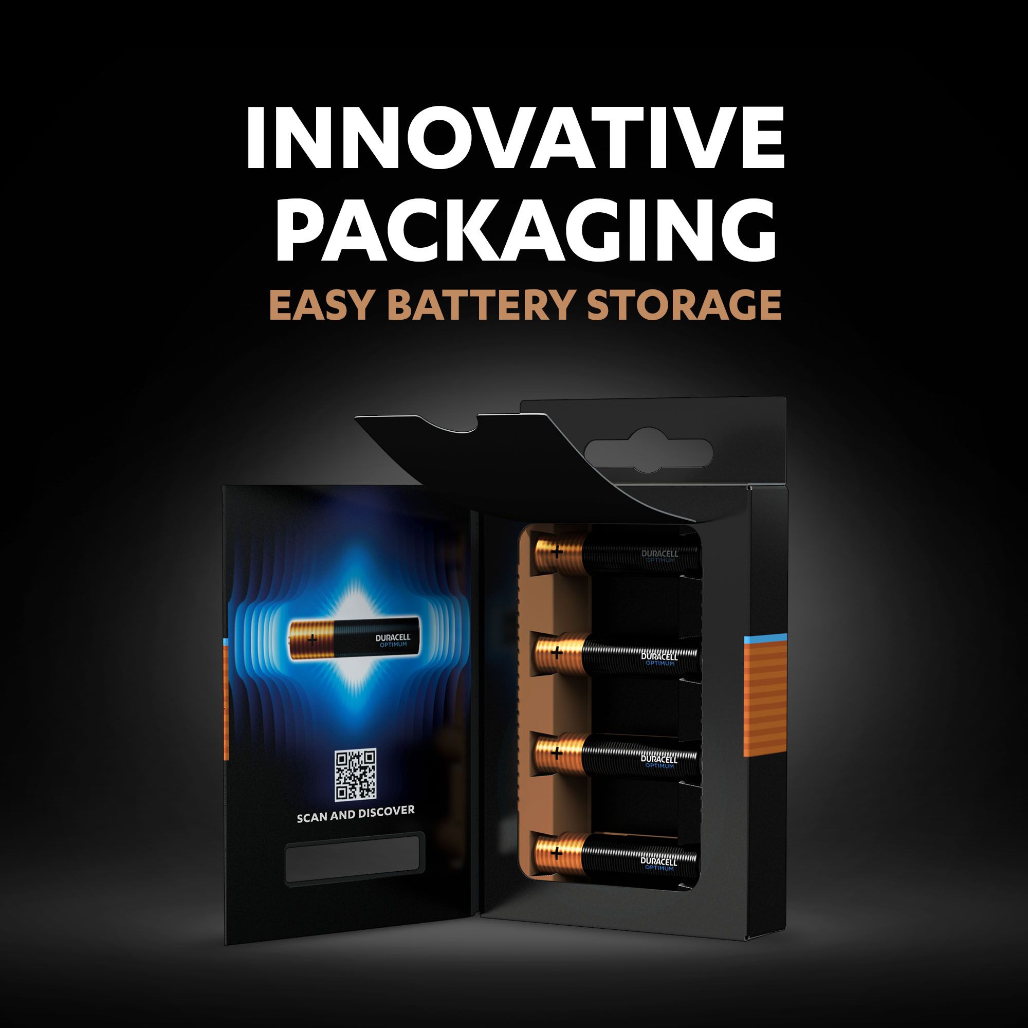 Duracell Optimum AAA Battery, Pack of 8