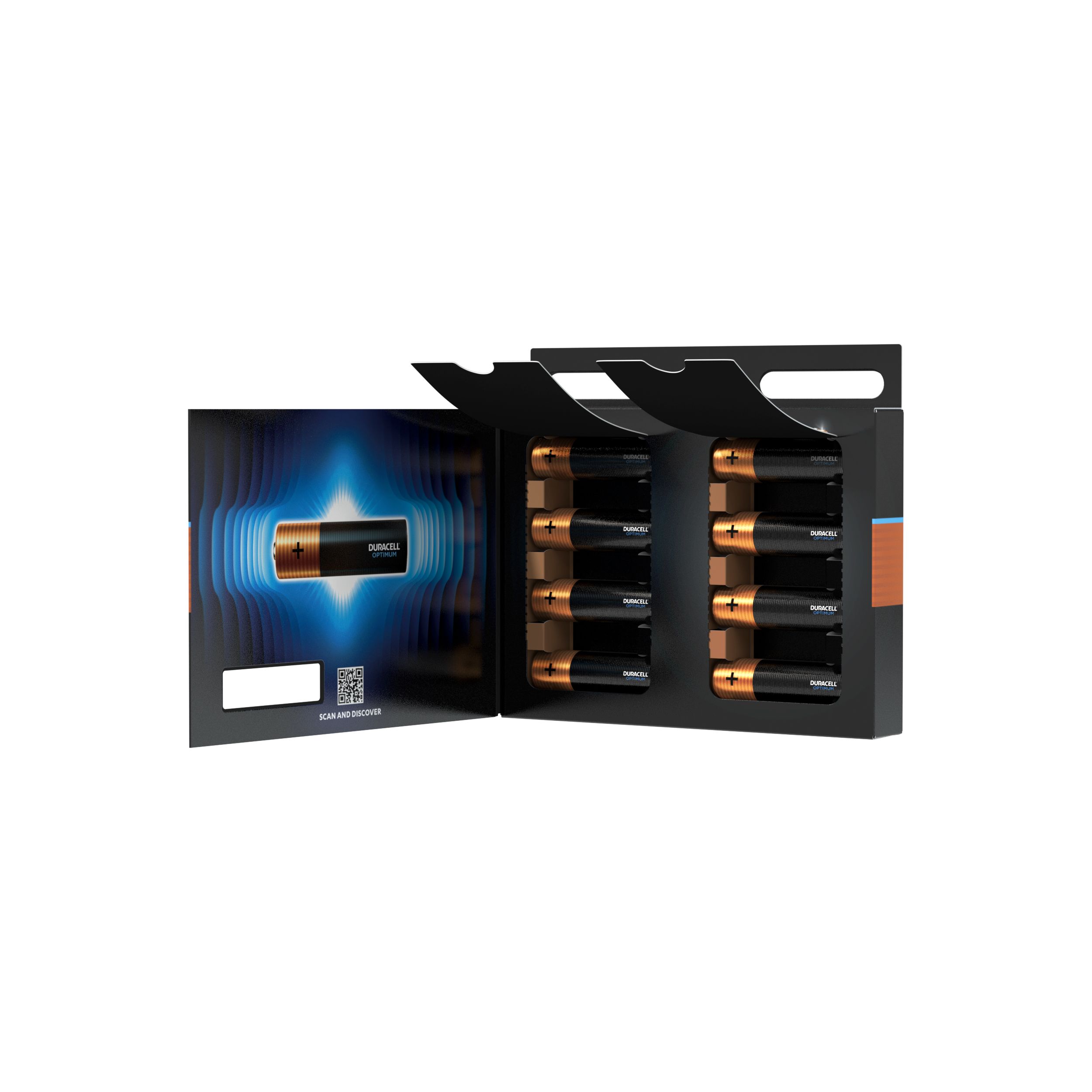 Duracell Optimum AAA Battery, Pack of 8
