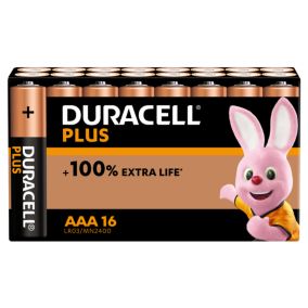Duracell Plus 1.5V AAA Batteries, Pack of 16