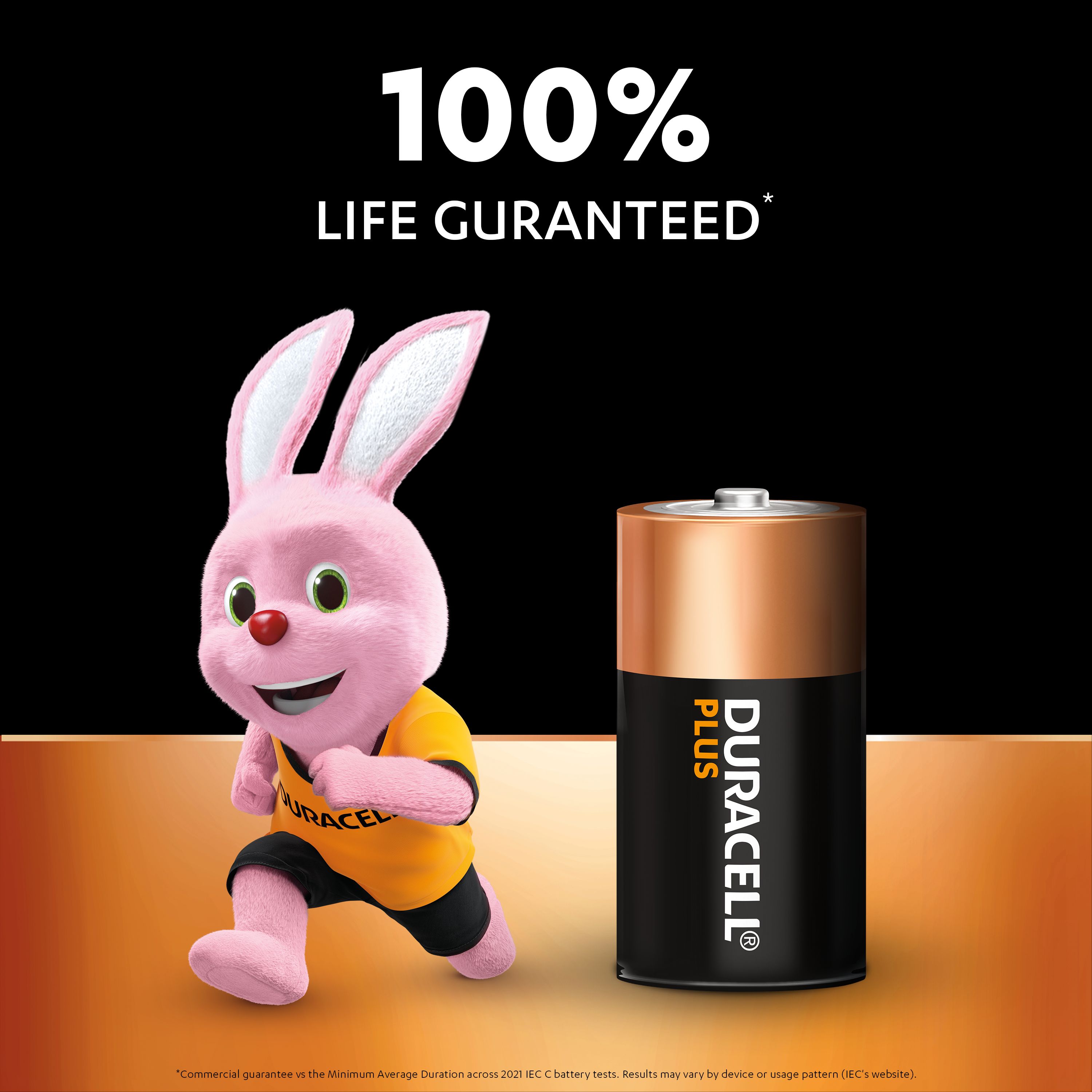 Duracell Plus 1.5V C Batteries, Pack of 4