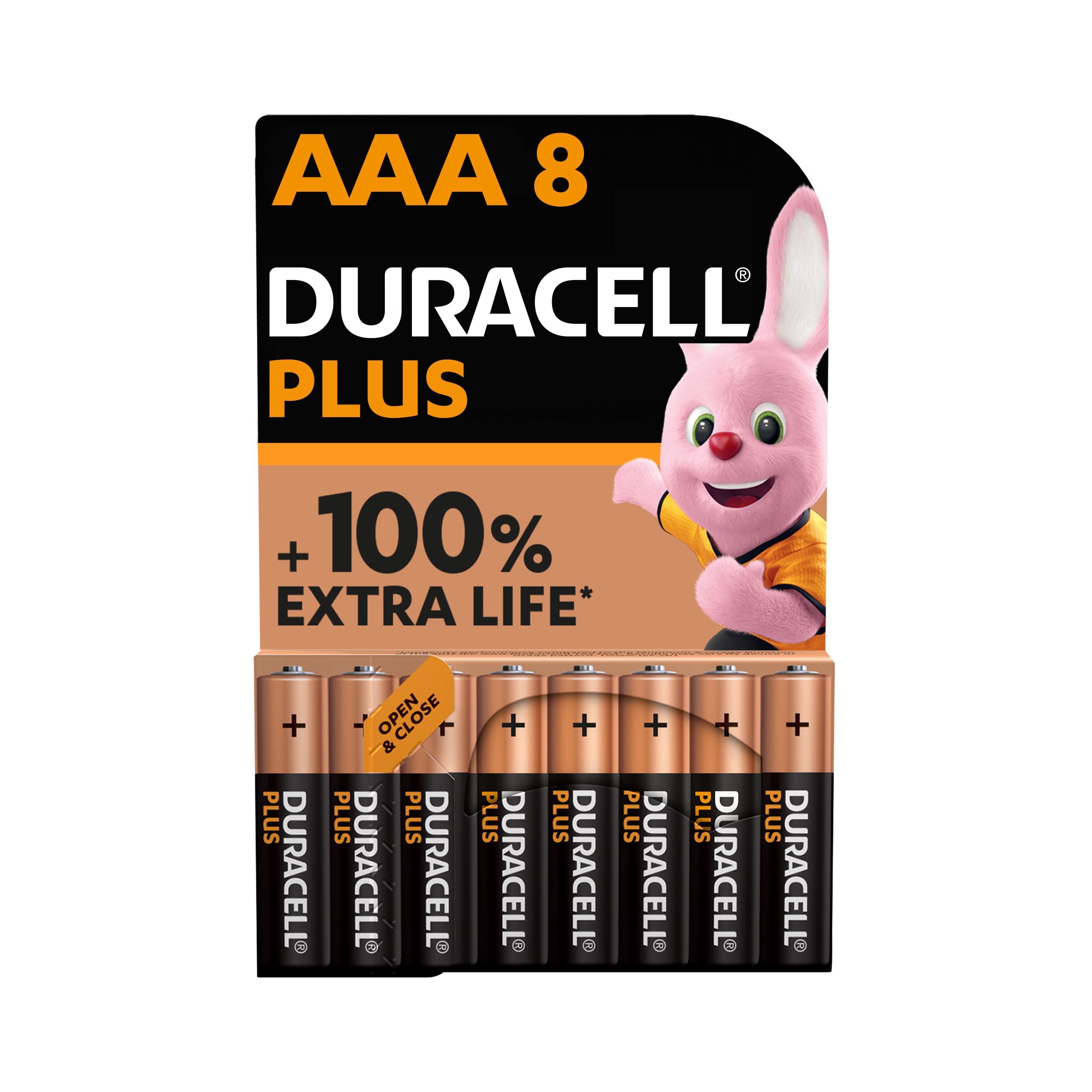 Duracell Plus AAA Battery, Pack of 8