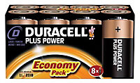 Duracell Plus D (LR20) Battery, Pack of 8