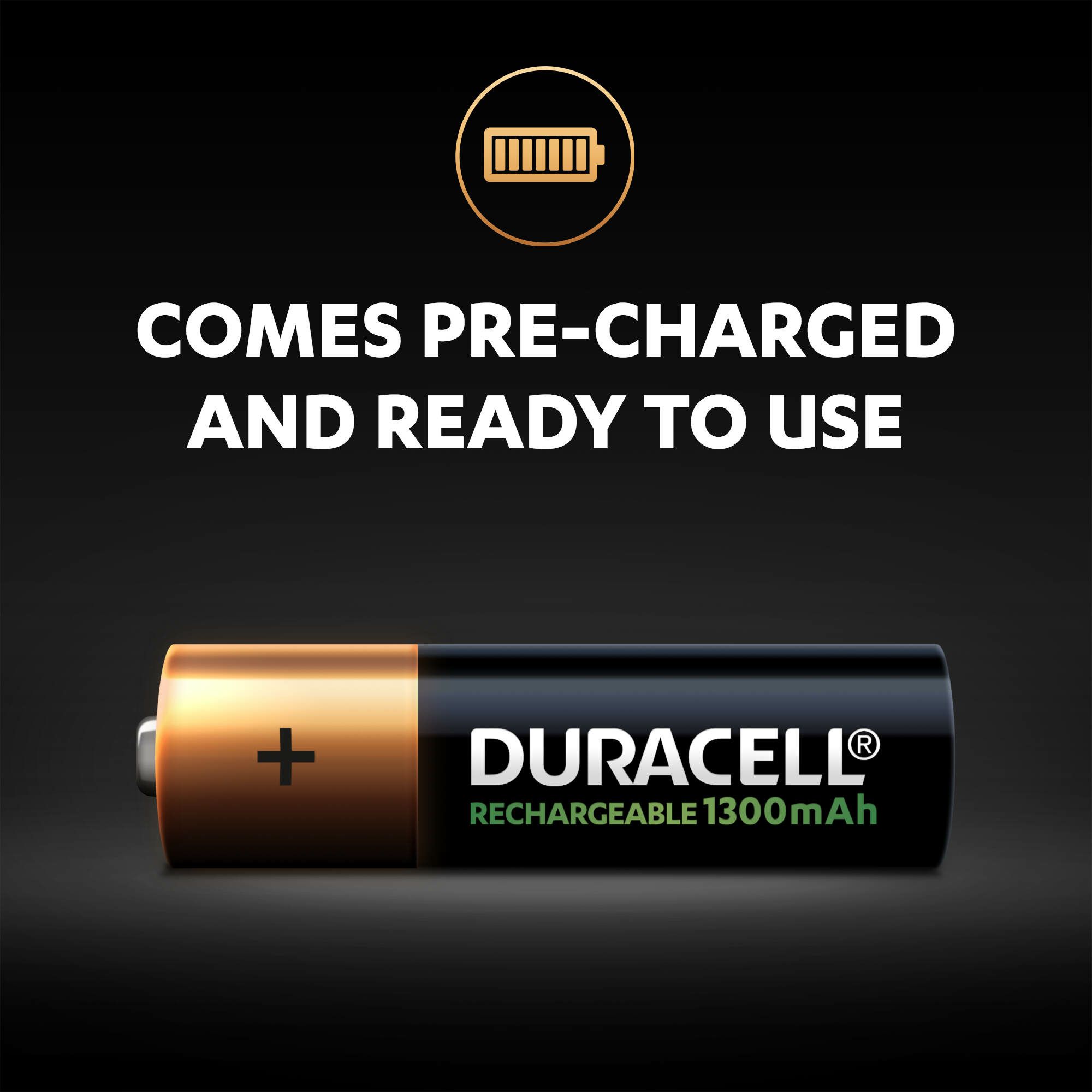 Duracell Rechargeable AA Batteries, Pack of 4