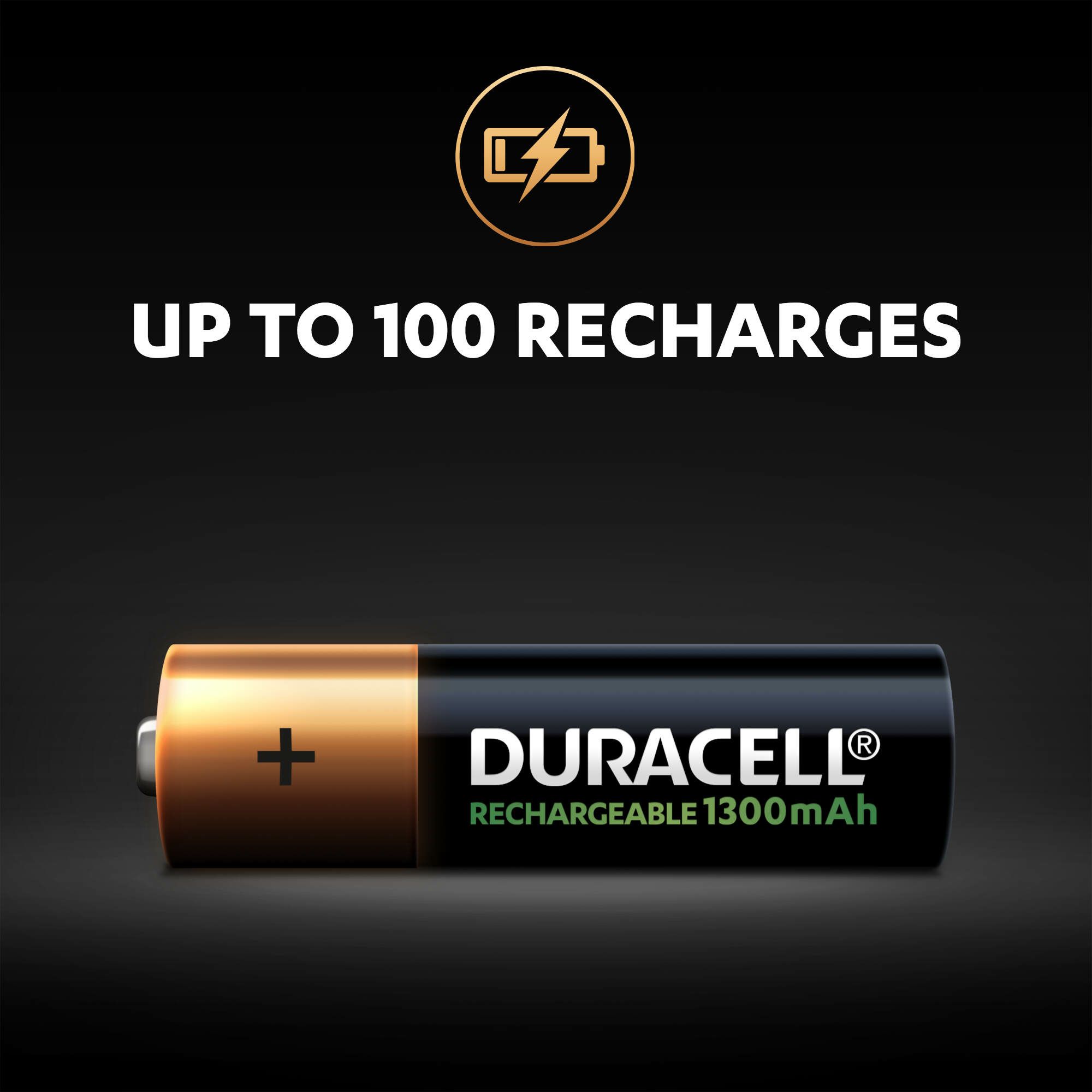 Duracell Rechargeable AA Batteries, Pack of 4