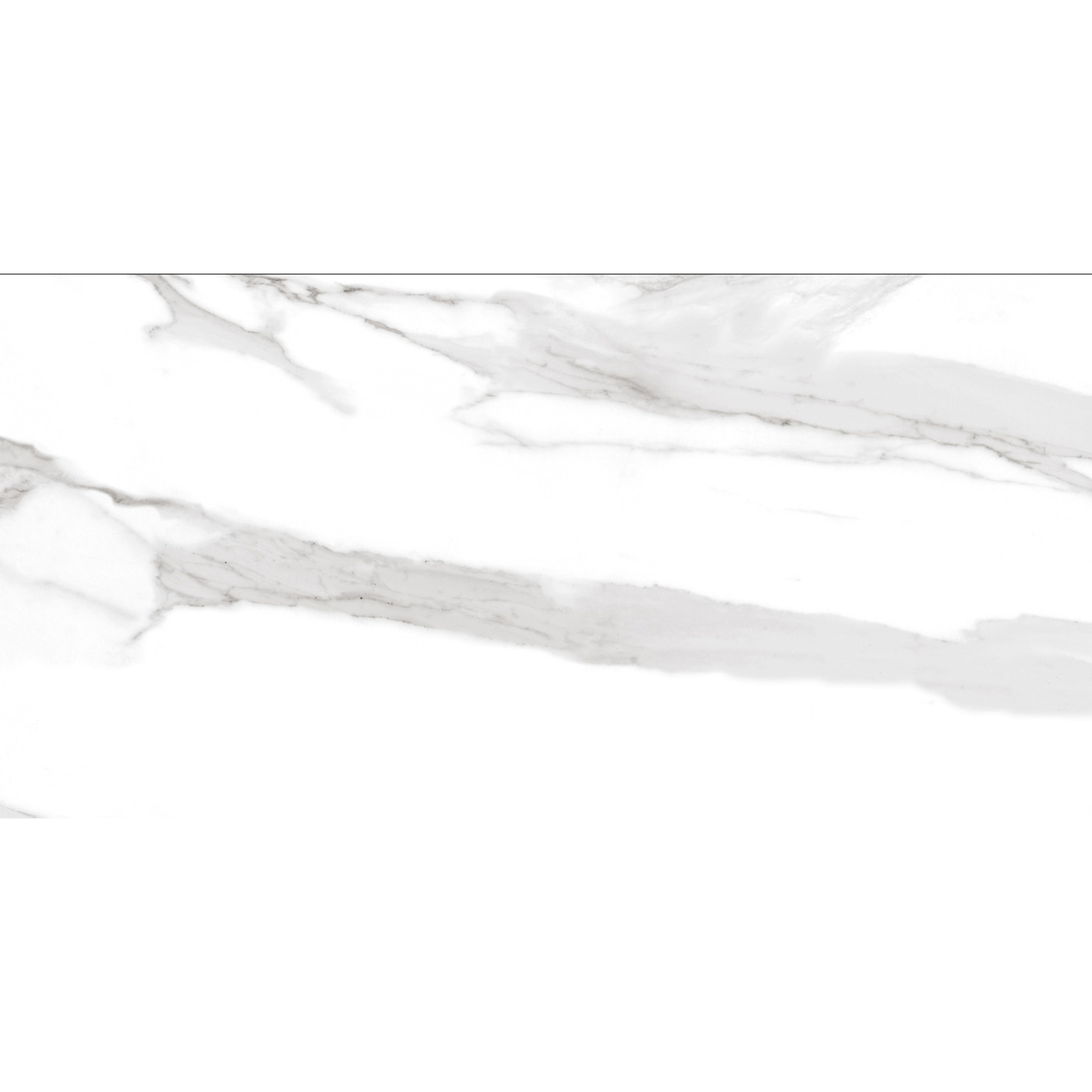 Duratile Designs Calacatta Ice White Gloss Marble effect Textured Porcelain Indoor Wall & floor Tile Sample