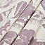 Dustine Cream & purple Butterfly Lined Pencil pleat Curtains (W)228cm (L)228cm, Pair