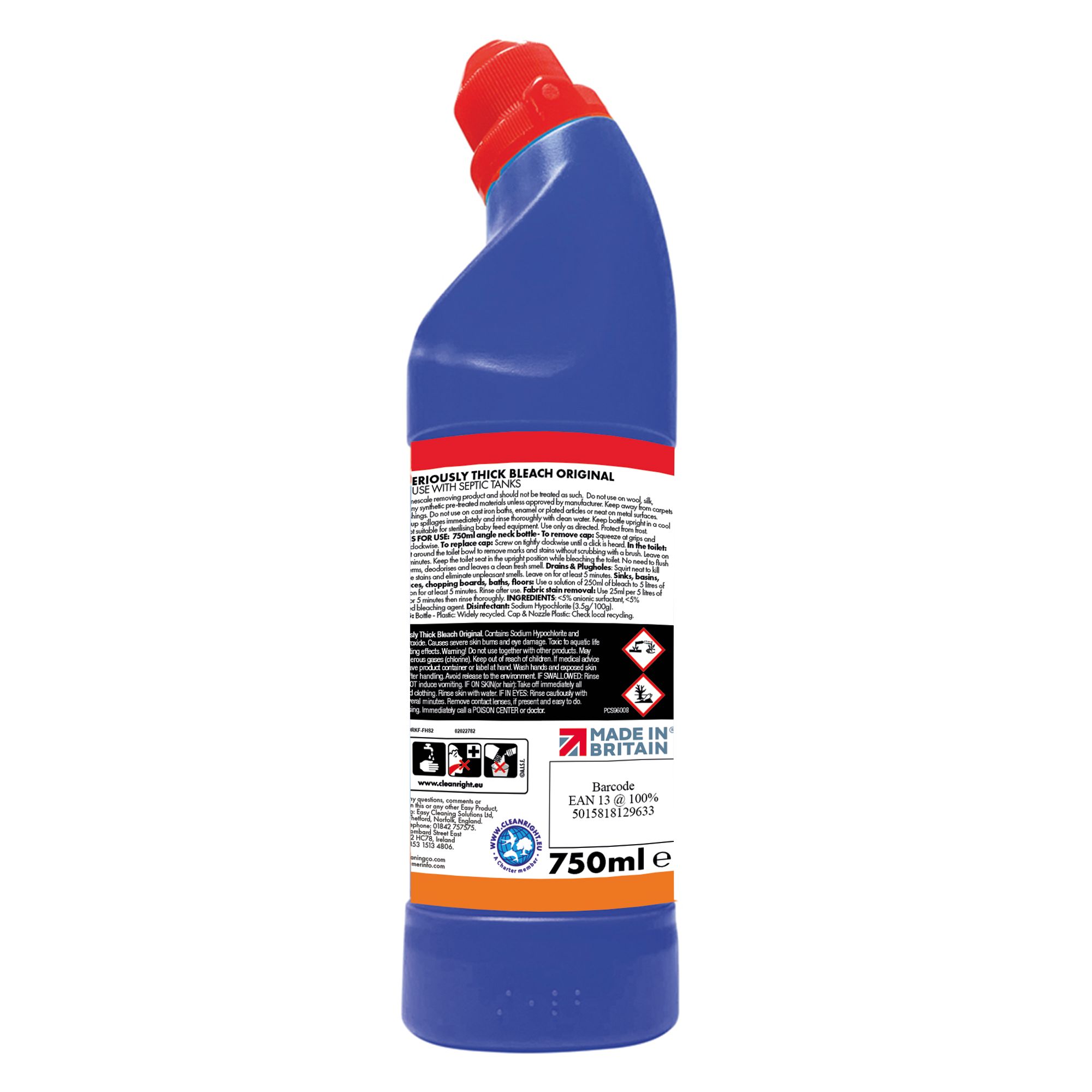 Easy Concentrated Original Seriously Thick Multi-surface Bleach, 750ml