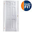Easy fit 6 panel White Adjustable Internal Door & frame set, (H)1988mm-1996mm (W)759mm-771mm