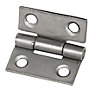Eclipse Steel Fixed pin Door hinge (L)25mm, Pack of 2