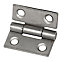 Eclipse Steel Fixed pin Door hinge (L)25mm, Pack of 2