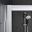 Edge 6 Silver effect Right-handed Offset quadrant Shower Enclosure & tray with Double sliding doors (H)190cm (W)100cm (D)80cm