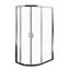 Edge 8 Silver effect Left-handed Offset quadrant Shower Enclosure & tray with Double sliding doors (H)200cm (W)120cm (D)80cm