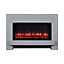 Eggleston White Electric LED electric fire suite