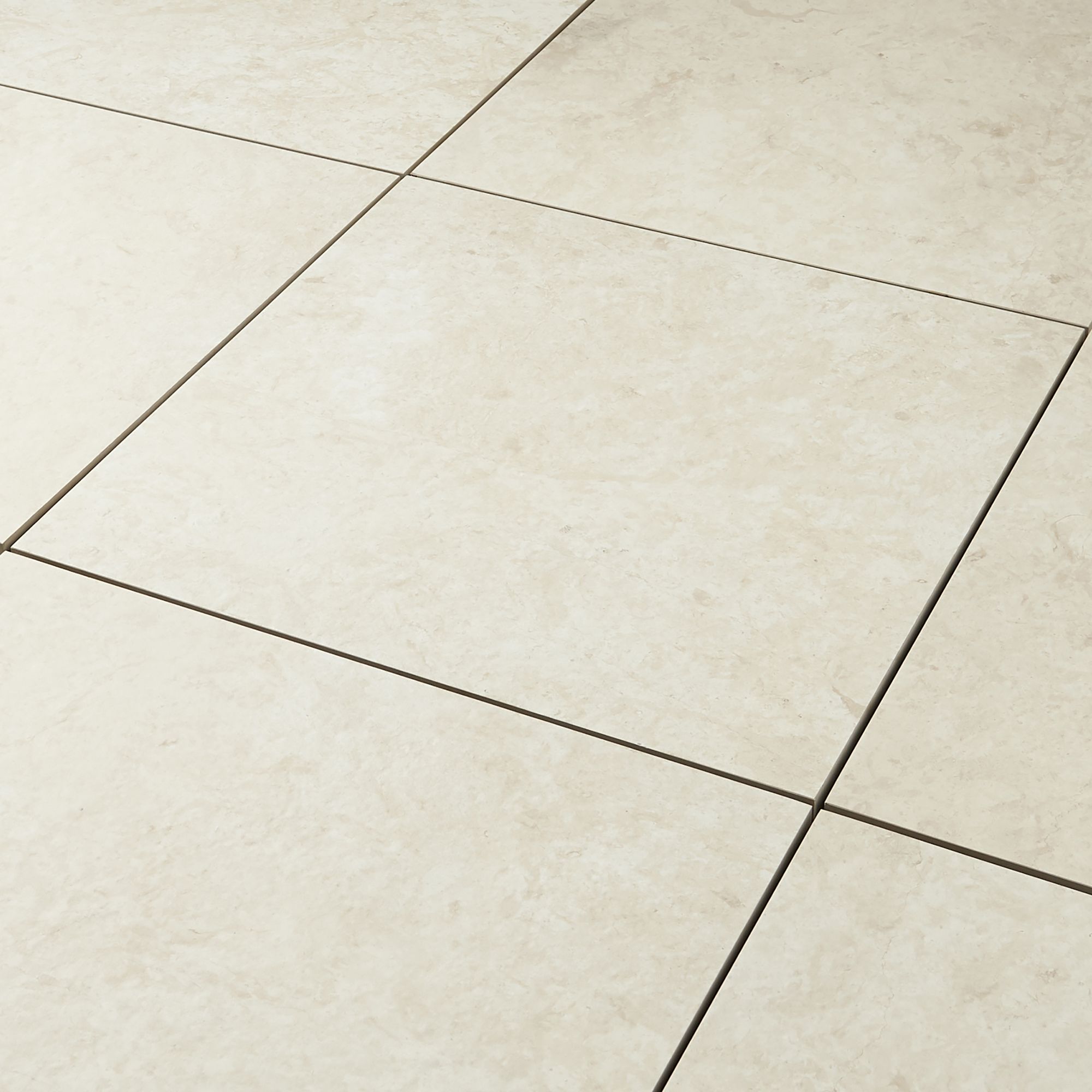 Egypte stone Cream Matt Stone effect Porcelain Outdoor Floor Tile, Pack of 2, (L)600mm (W)600mm