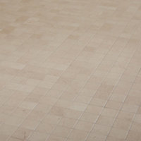 Elegance Beige Marble effect Ceramic Mosaic tile, (L)300mm (W)300mm