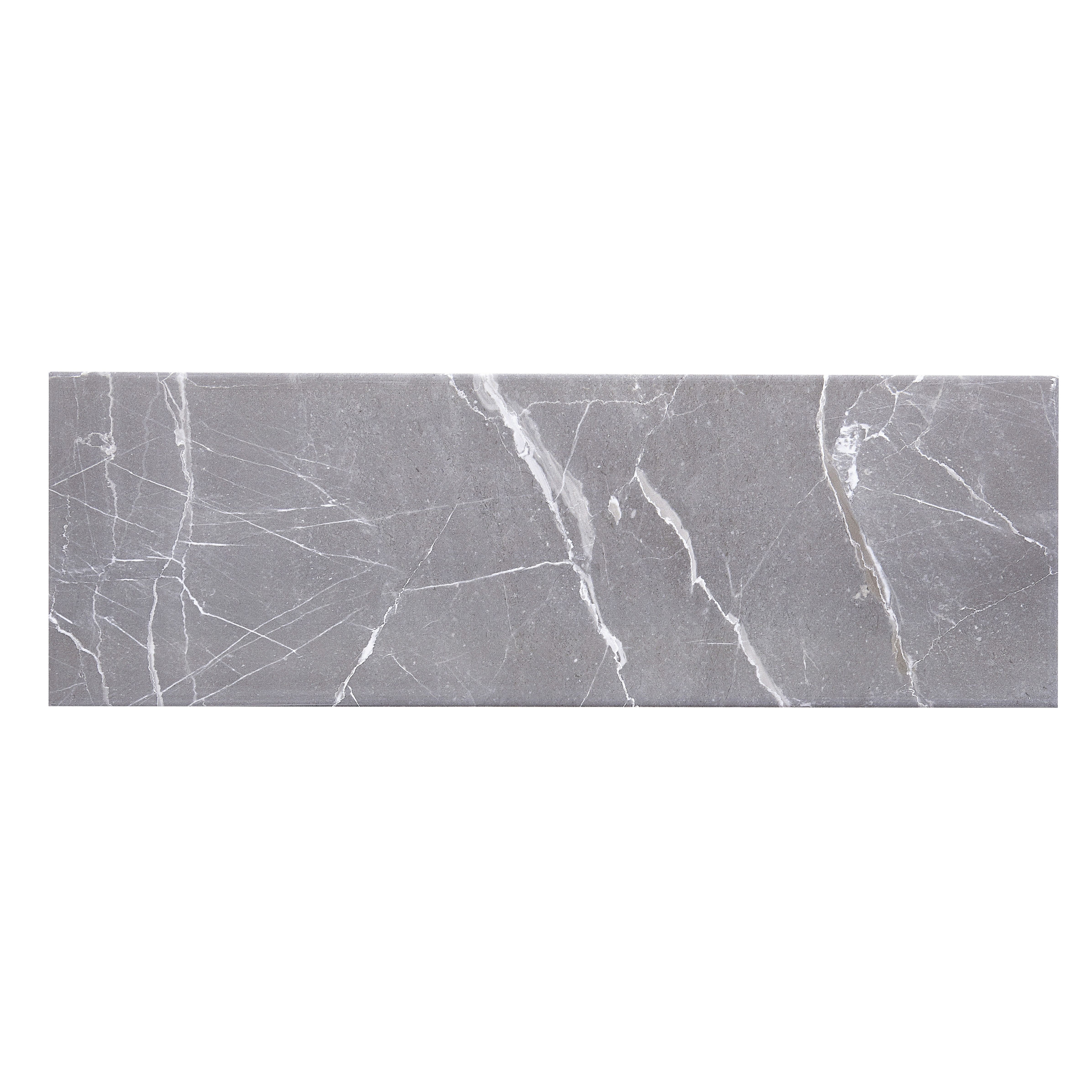 Elegance Grey Marble effect Ceramic Tile, Pack of 7, (L)600mm (W)200mm