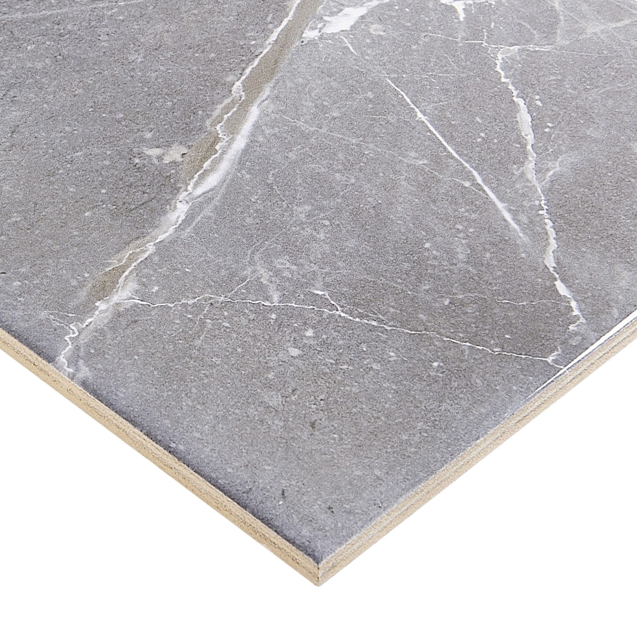 Elegance Grey Marble effect Ceramic Tile, Pack of 7, (L)600mm (W)200mm
