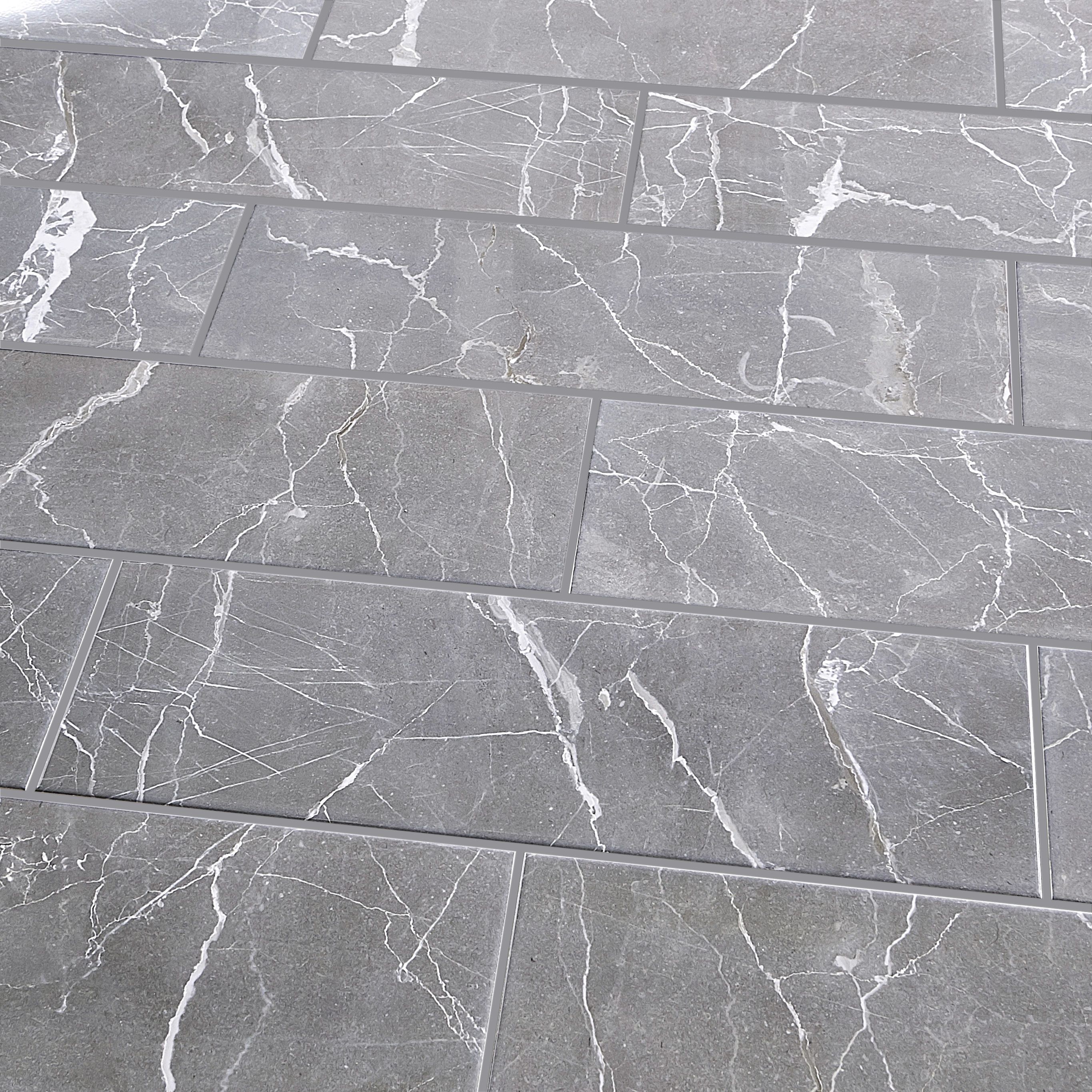 Elegance Grey Marble effect Ceramic Tile, Pack of 7, (L)600mm (W)200mm